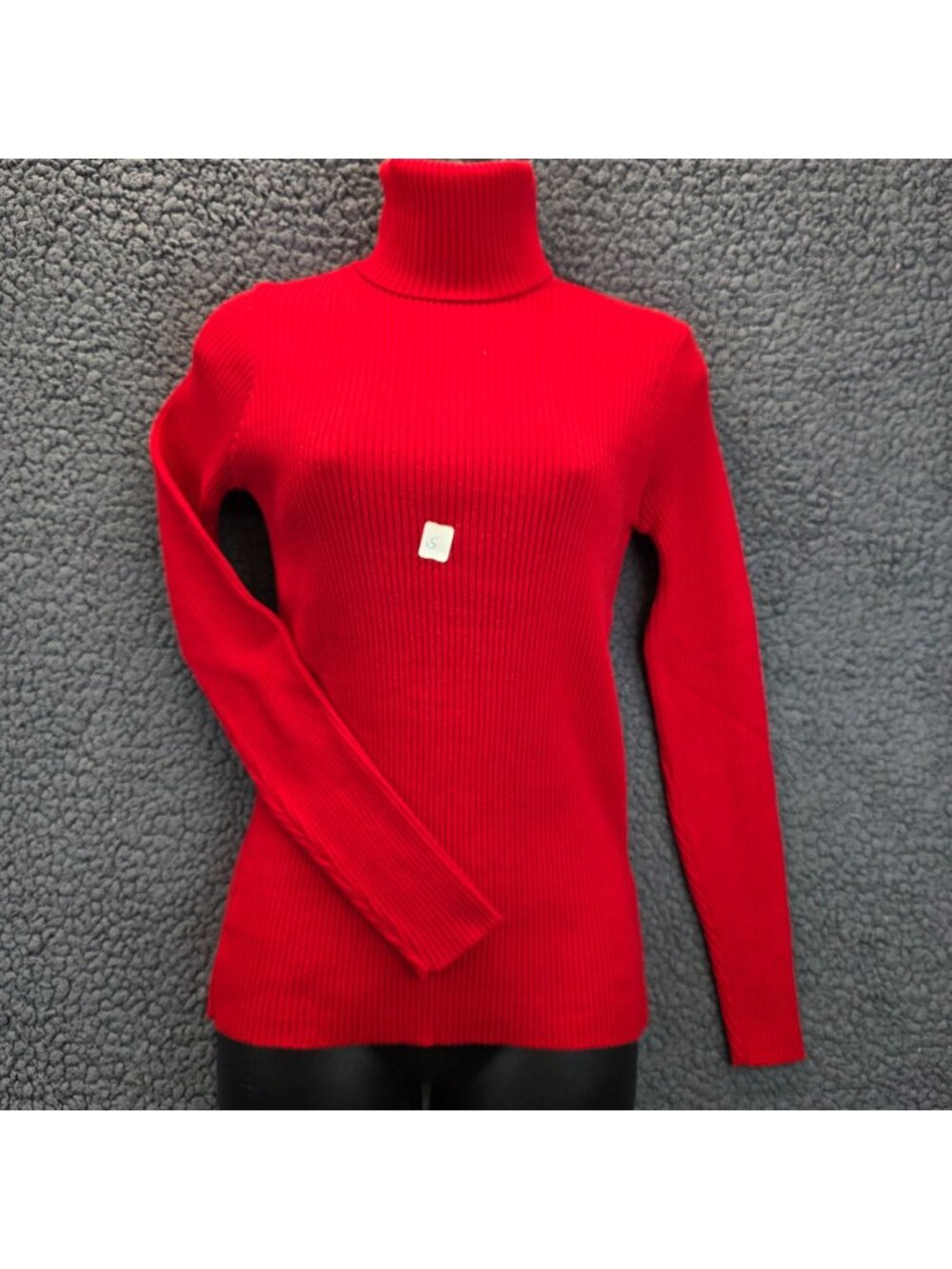 Vintage Duofold Turtleneck Sweater S Red Vibrant Layers Indie Holidays Preppy